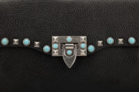 0675. Valentino Garavani Guitar Rockstud Medium Embellished Black Leather, Silver Hardware16