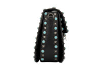 0675. Valentino Garavani Guitar Rockstud Medium Embellished Black Leather, Silver Hardware4