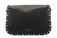 0675. Valentino Garavani Guitar Rockstud Medium Embellished Black Leather, Silver Hardware5