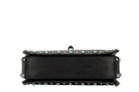 0675. Valentino Garavani Guitar Rockstud Medium Embellished Black Leather, Silver Hardware7