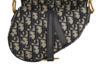0677. Dior Mini Saddle Oblique Canvas, Gold Hardware10
