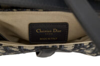 0677. Dior Mini Saddle Oblique Canvas, Gold Hardware12