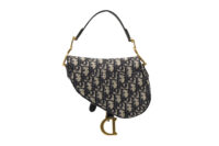 0677. Dior Mini Saddle Oblique Canvas, Gold Hardware2