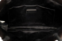 0678. Prada Mini Black Goatfur Ribbon Handbag, Silver Hardware11