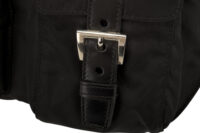 0680. Prada Re-Nylon Black Belt Bag, Silver Hardware11