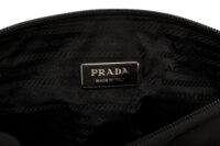 0680. Prada Re-Nylon Black Belt Bag, Silver Hardware13