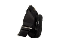 0680. Prada Re-Nylon Black Belt Bag, Silver Hardware3