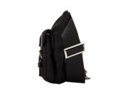 0680. Prada Re-Nylon Black Belt Bag, Silver Hardware4