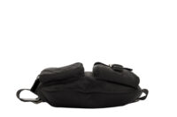0680. Prada Re-Nylon Black Belt Bag, Silver Hardware6