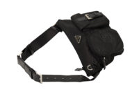 0680. Prada Re-Nylon Black Belt Bag, Silver Hardware7