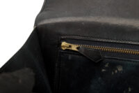 0681. Hermes Vintage Pan Box Black Calfskin Leather Clutch, Gold Hardware12