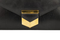0681. Hermes Vintage Pan Box Black Calfskin Leather Clutch, Gold Hardware7