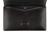 0681. Hermes Vintage Pan Box Black Calfskin Leather Clutch, Gold Hardware8