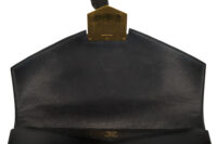 0681. Hermes Vintage Pan Box Black Calfskin Leather Clutch, Gold Hardware9