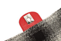 0685. Chanel Medium Single Flap Bag, Black Plaid Tweed, Silver hardware13