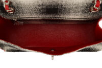 0685. Chanel Medium Single Flap Bag, Black Plaid Tweed, Silver hardware15