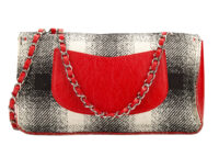 0685. Chanel Medium Single Flap Bag, Black Plaid Tweed, Silver hardware4