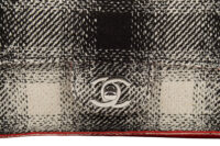0685. Chanel Medium Single Flap Bag, Black Plaid Tweed, Silver hardware7