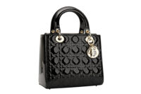 0686. Dior Lady Dior Medium Black Patent Leather, Gold Hardware2