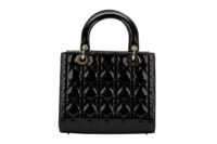 0686. Dior Lady Dior Medium Black Patent Leather, Gold Hardware4
