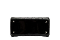 0686. Dior Lady Dior Medium Black Patent Leather, Gold Hardware6