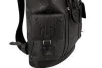 0691. Gucci GG Supreme Jumbo Backpack Black Empreinte, Silver Hardware10