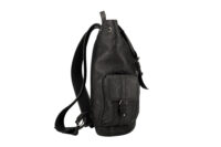 0691. Gucci GG Supreme Jumbo Backpack Black Empreinte, Silver Hardware3