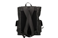 0691. Gucci GG Supreme Jumbo Backpack Black Empreinte, Silver Hardware4