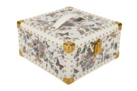 0694. Dior Lady Dior Micro Flower Butterfly Motif White Embellished Leather, Gold Hardware1