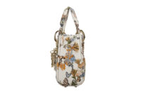 0694. Dior Lady Dior Micro Flower Butterfly Motif White Embellished Leather, Gold Hardware13