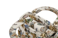0694. Dior Lady Dior Micro Flower Butterfly Motif White Embellished Leather, Gold Hardware16