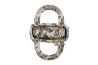 0694. Dior Lady Dior Micro Flower Butterfly Motif White Embellished Leather, Gold Hardware17