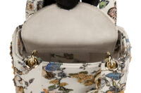 0694. Dior Lady Dior Micro Flower Butterfly Motif White Embellished Leather, Gold Hardware18