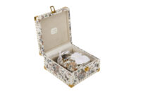 0694. Dior Lady Dior Micro Flower Butterfly Motif White Embellished Leather, Gold Hardware2