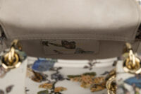 0694. Dior Lady Dior Micro Flower Butterfly Motif White Embellished Leather, Gold Hardware20
