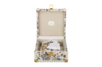 0694. Dior Lady Dior Micro Flower Butterfly Motif White Embellished Leather, Gold Hardware3