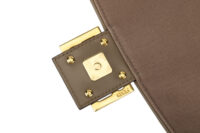 0695. Fendi Baguette Grey FF Zucca Canvas Shoulder Bag, Gold hardware12