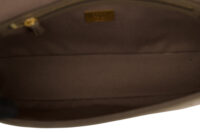 0695. Fendi Baguette Grey FF Zucca Canvas Shoulder Bag, Gold hardware14