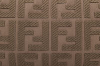 0695. Fendi Baguette Grey FF Zucca Canvas Shoulder Bag, Gold hardware9