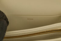 0696. Celine Triomphe Limestone Beige Calfskin Leather Shoulder Bag Gold hardware11