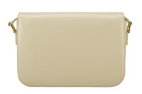 0696. Celine Triomphe Limestone Beige Calfskin Leather Shoulder Bag Gold hardware5