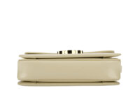 0696. Celine Triomphe Limestone Beige Calfskin Leather Shoulder Bag Gold hardware7