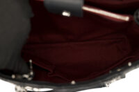 0700. Chanel Chevron Black Patent Leather Tote, Silver Hardware10