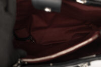 0700. Chanel Chevron Black Patent Leather Tote, Silver Hardware12