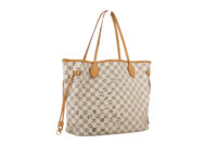 0702. Louis Vuitton Vintage Neverfull MM Damier Azur Canvas, Gold Hardware2