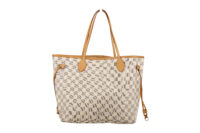 0702. Louis Vuitton Vintage Neverfull MM Damier Azur Canvas, Gold Hardware5