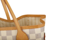 0702. Louis Vuitton Vintage Neverfull MM Damier Azur Canvas, Gold Hardware6