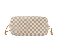 0702. Louis Vuitton Vintage Neverfull MM Damier Azur Canvas, Gold Hardware8