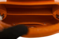 0707. Louis Vuitton Mini Capucines Orange Alligator Leather, Silver Hardware17