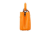 0707. Louis Vuitton Mini Capucines Orange Alligator Leather, Silver Hardware4